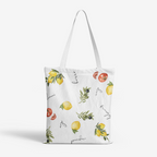 Italian cooking themed Heavy Duty Natural Canvas Tote Bag - Reusable shopping bag