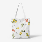 Italian cooking themed Heavy Duty Natural Canvas Tote Bag - Reusable shopping bag