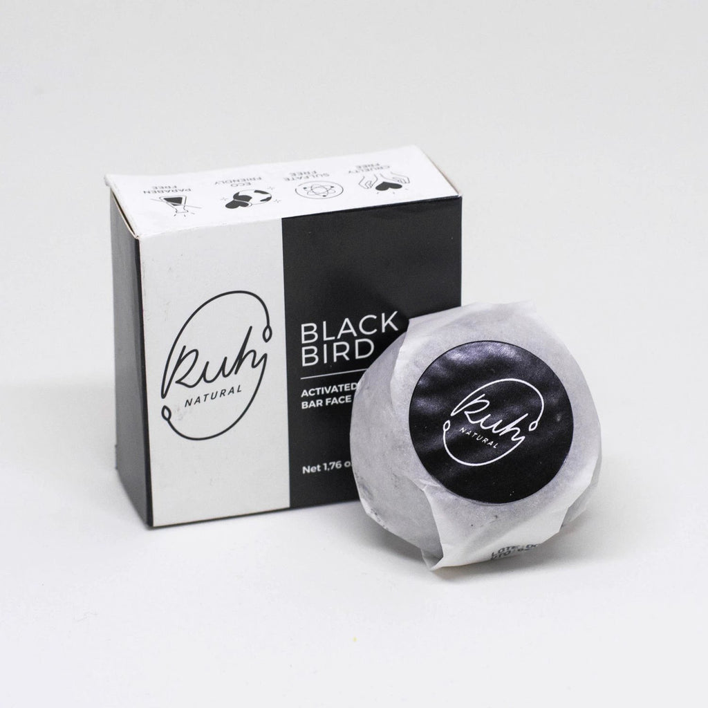 Activated Charcoal Bar Face Soap - Blackbird by Porto Boutique