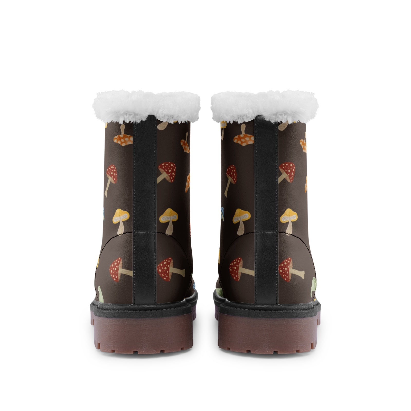 Mushroom hunter cottagecore Unisex Lace Up Chukka Boots, fur lined