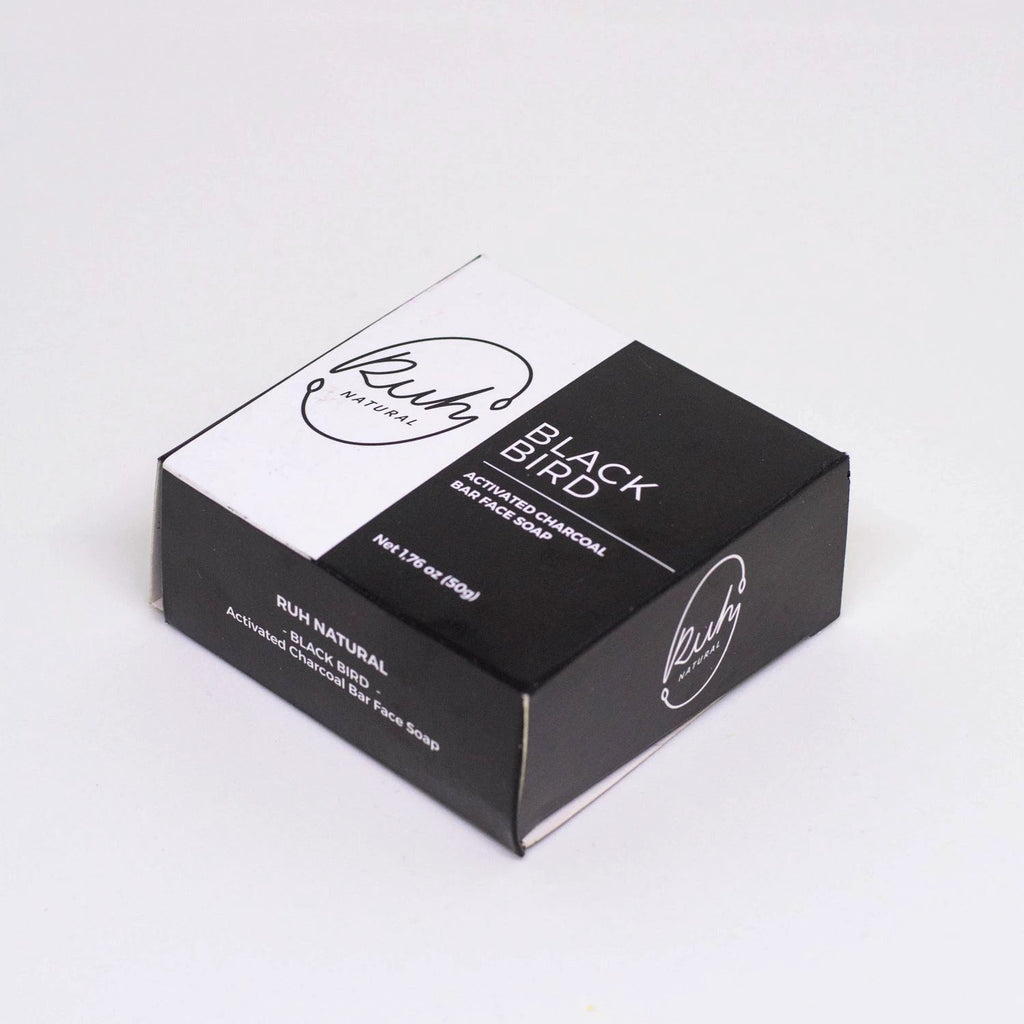 Activated Charcoal Bar Face Soap - Blackbird by Porto Boutique