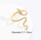 Diamond Snake Ring by Curated By Suarez