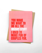 Cute Valentine's Day Card Mushy Stuff Love Card by Five Dot Post