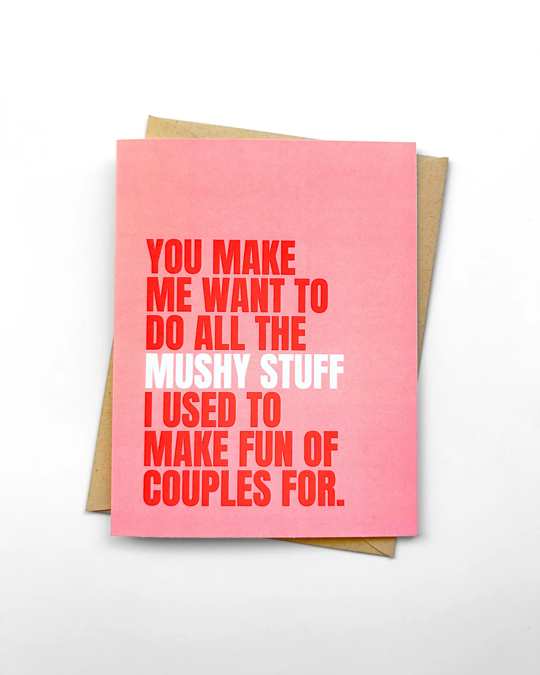Cute Valentine's Day Card Mushy Stuff Love Card by Five Dot Post
