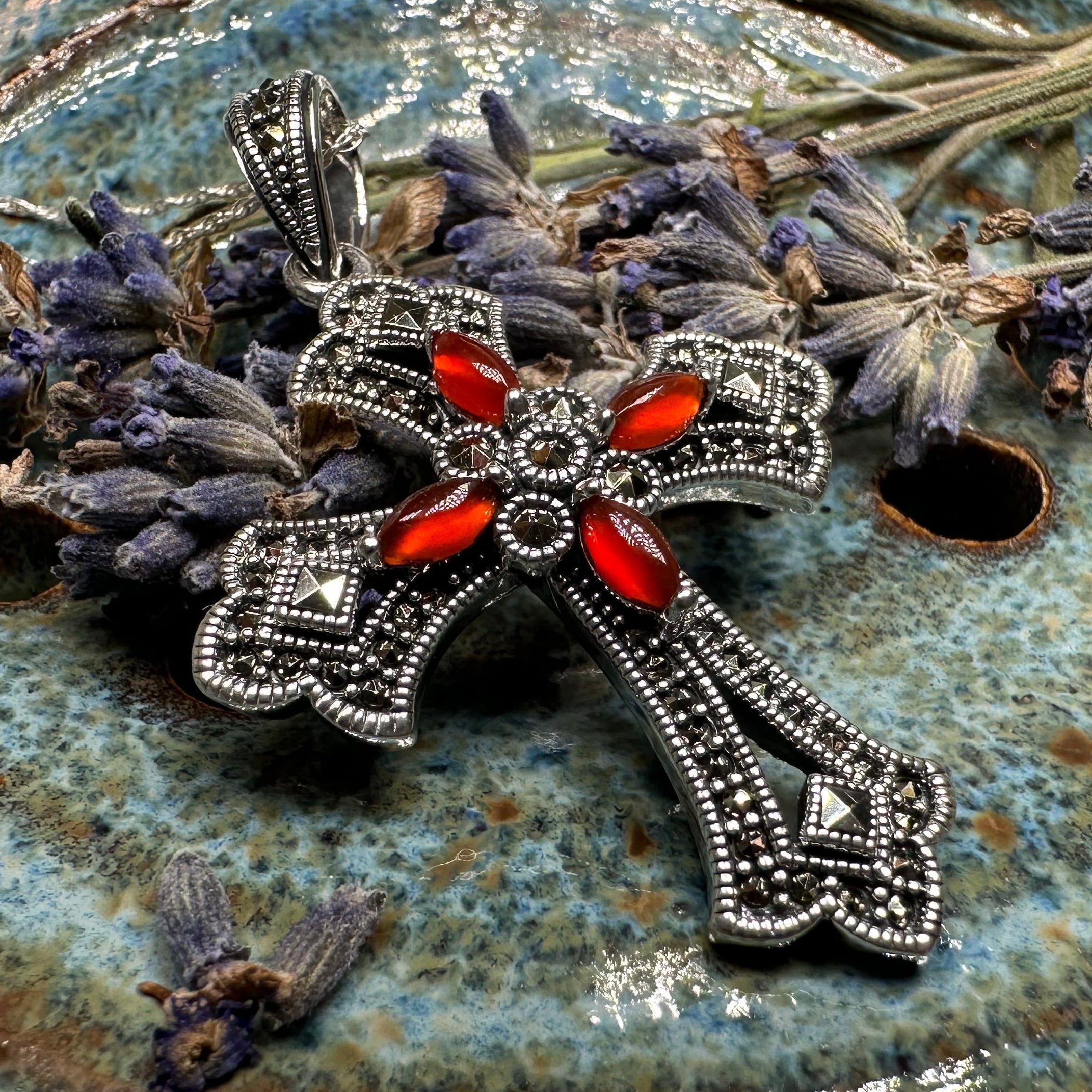 Fidelity Large Celtic Cross Necklace in Sterling Silver
