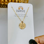 Hand Stamped Medium Coin Necklace by Derive Jewelry