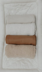 Caramel Waffle Knit Blanket