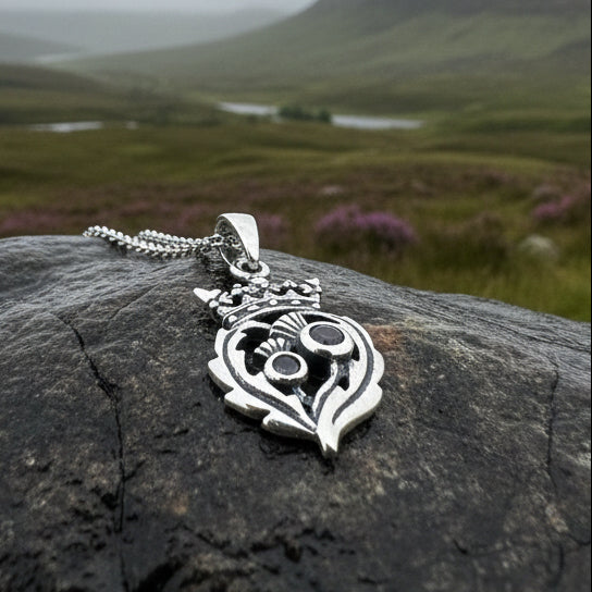 Petite Amethyst Scottish Luckenbooth Necklace