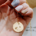 Hand Stamped Wish Coin Necklace by Derive Jewelry