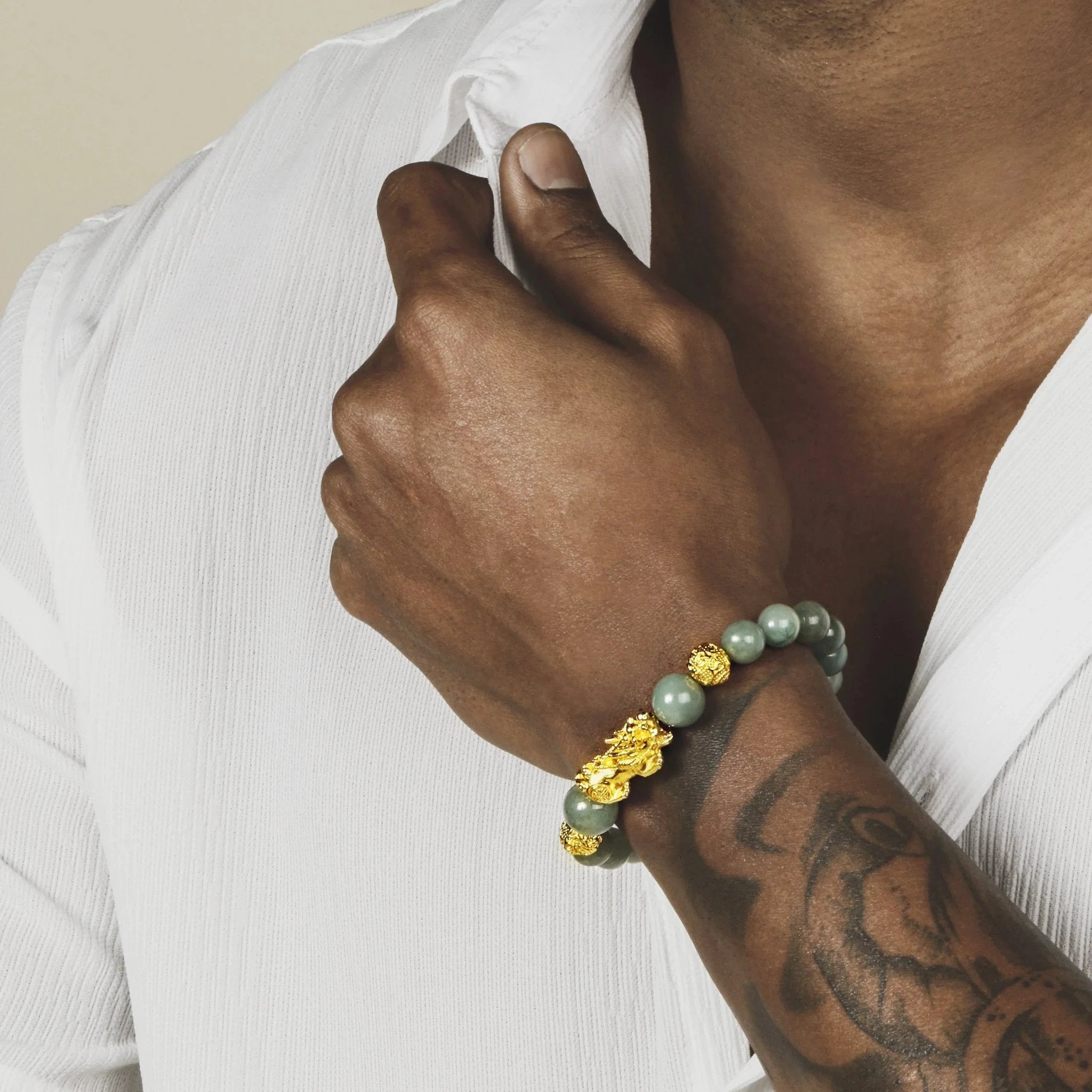 Fulfillment of Potential - Jade Dragon Bracelet by Karma and Luck