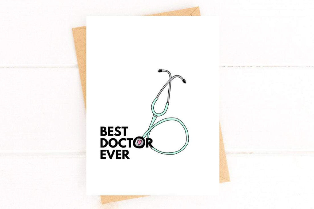 Best Doctor Ever Thank You Card – Medical Appreciation Greeting for Physician or Healthcare Provider