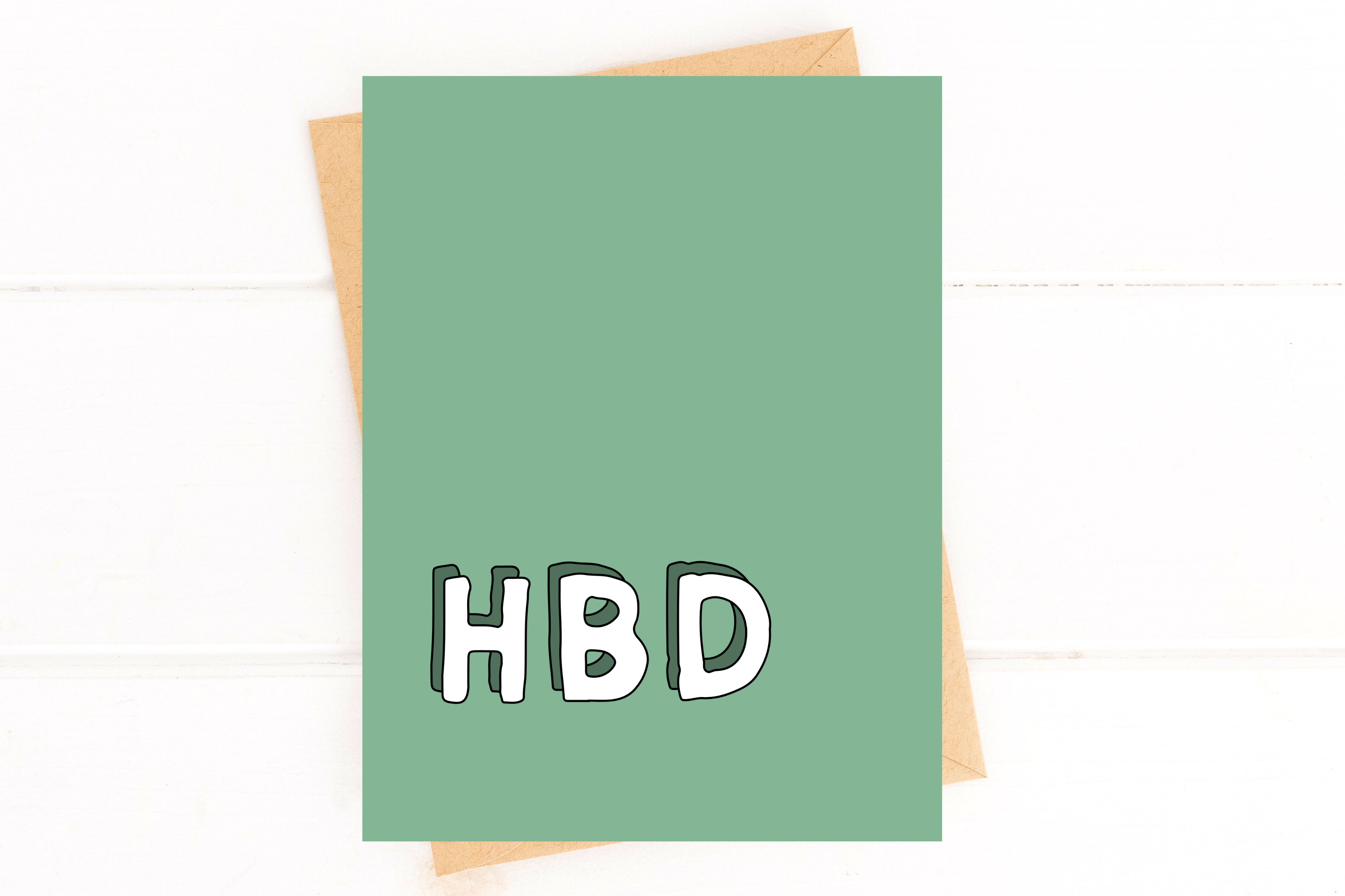 HBD Simple Birthday Card for Boyfriend Husband Guy Birthday