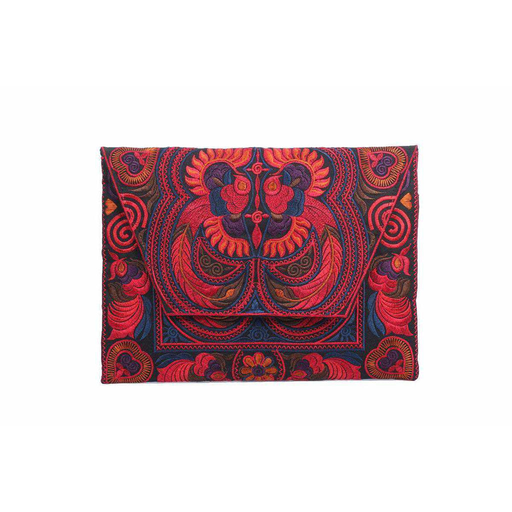 Boho Style Embroidered Clutch Bag - Thailand