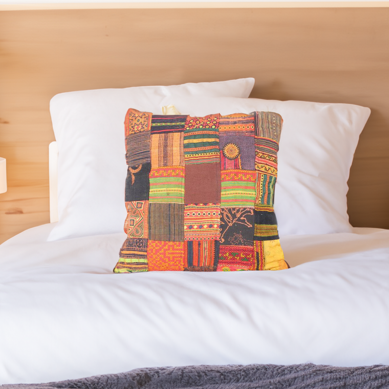 Patchwork Hmong Fabric Decorative Pillow Cover - Thailand