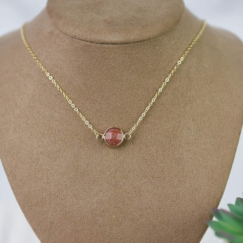 Natalie Natural Stone Pendant Necklace