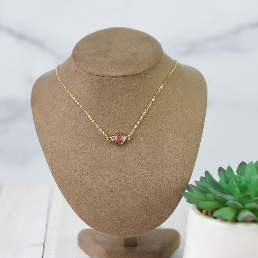 Natalie Natural Stone Pendant Necklace