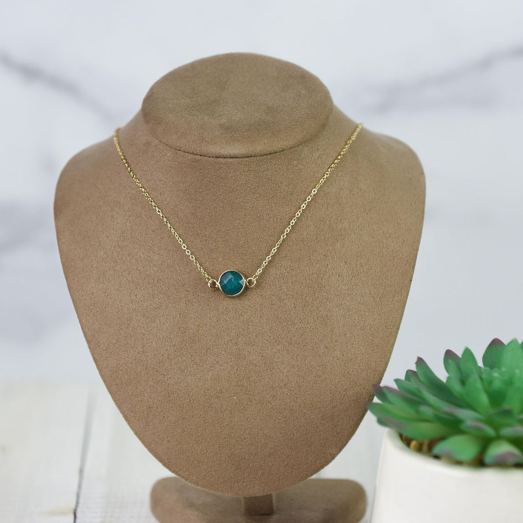 Natalie Natural Stone Pendant Necklace