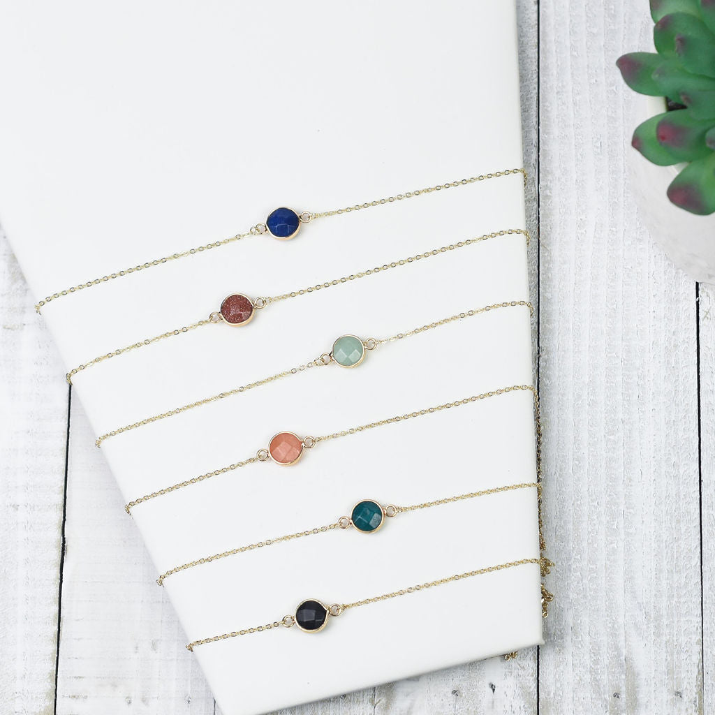 Natalie Natural Stone Pendant Necklace