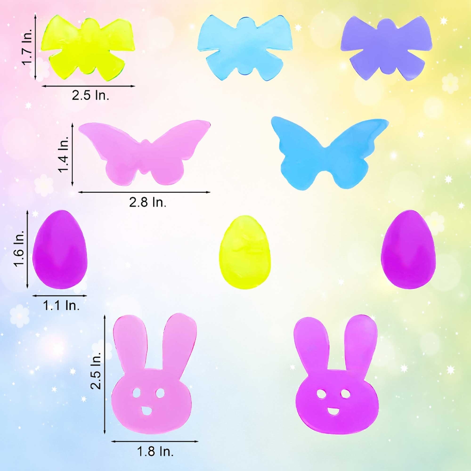10 Easter Gel Window Clings Bunny Egg Butterfly Spring Home Party Décor Easter > Wall Decorations La Vie Bien 10 Easter Gel Window Clings Bunny Egg Butterfly Spring Home Party Décor