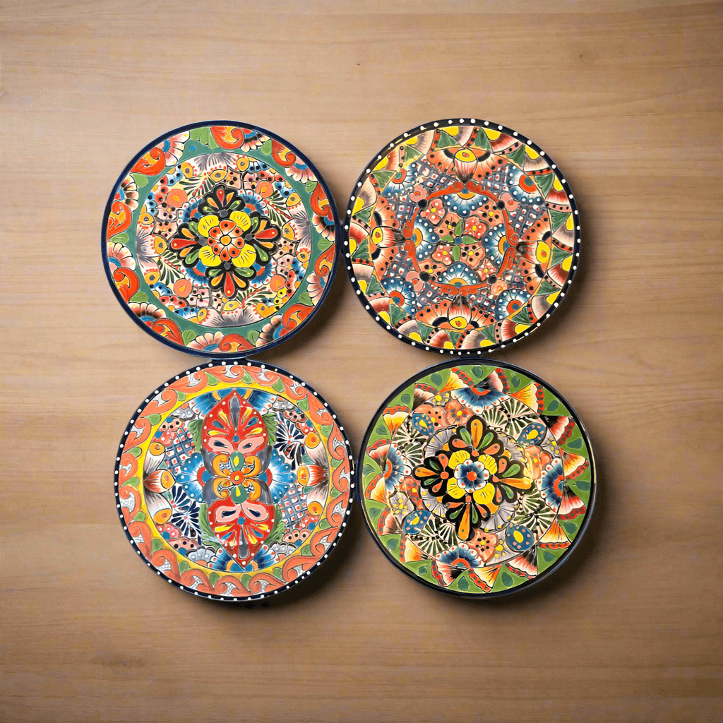 10" Talavera Dinner Plate | Colorful Mexican Dinnerware Talavera Plate La Vie Bien 10" Talavera Dinner Plate | Colorful Mexican Dinnerware