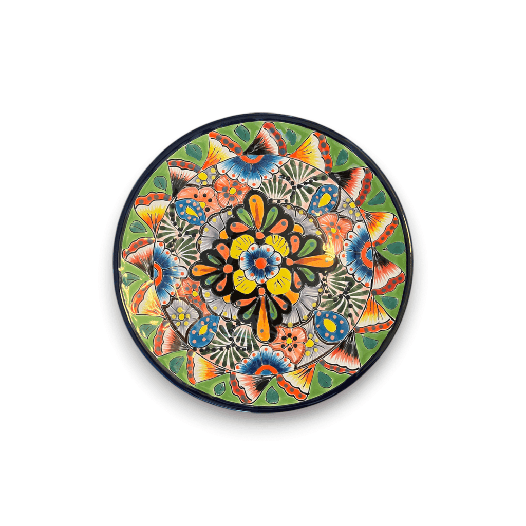 10" Talavera Dinner Plate | Colorful Mexican Dinnerware Talavera Plate La Vie Bien 10" Talavera Dinner Plate | Colorful Mexican Dinnerware