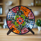 10" Talavera Dinner Plate | Mexican Handmade Dinnerware Talavera Plate La Vie Bien 10" Talavera Dinner Plate | Mexican Handmade Dinnerware