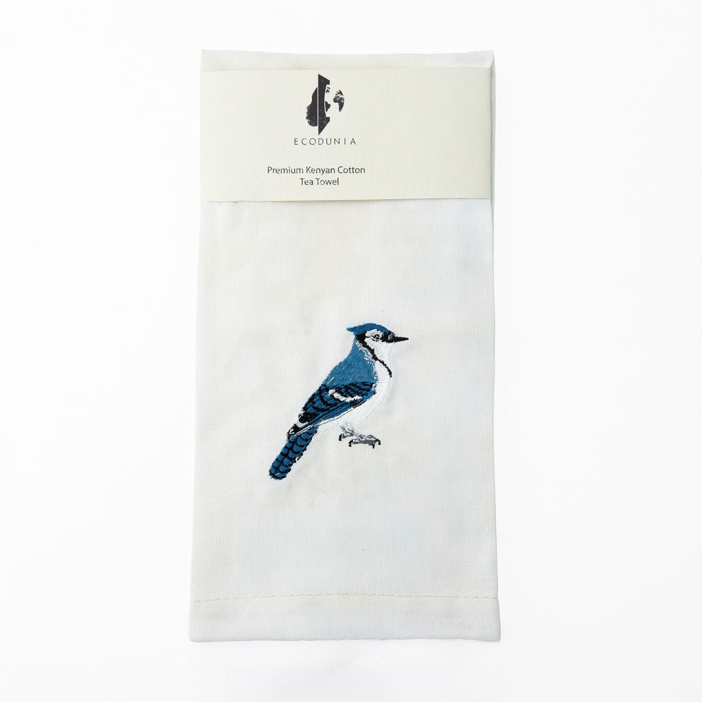 100% Cotton Tea Towels with Bird Embroidery - Kitchen Towels Kitchen Towels La Vie Bien 100% Cotton Tea Towels with Bird Embroidery - Kitchen Towels