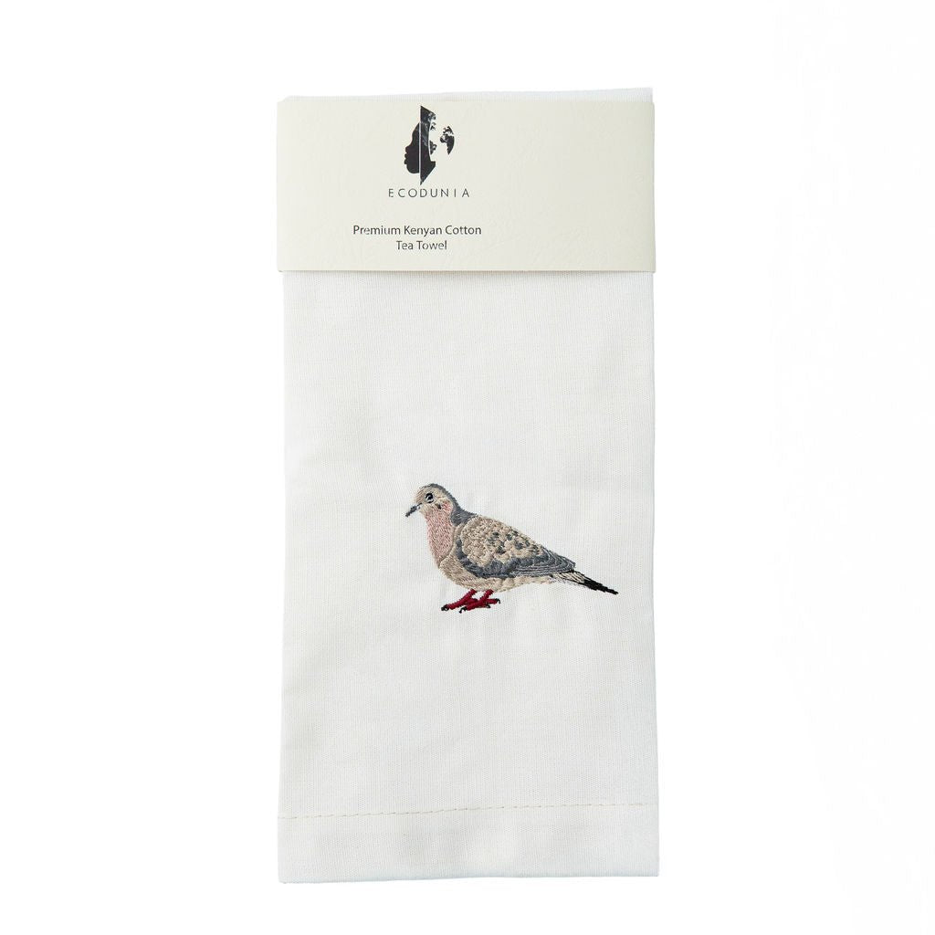 100% Cotton Tea Towels with Bird Embroidery - Kitchen Towels Kitchen Towels La Vie Bien 100% Cotton Tea Towels with Bird Embroidery - Kitchen Towels