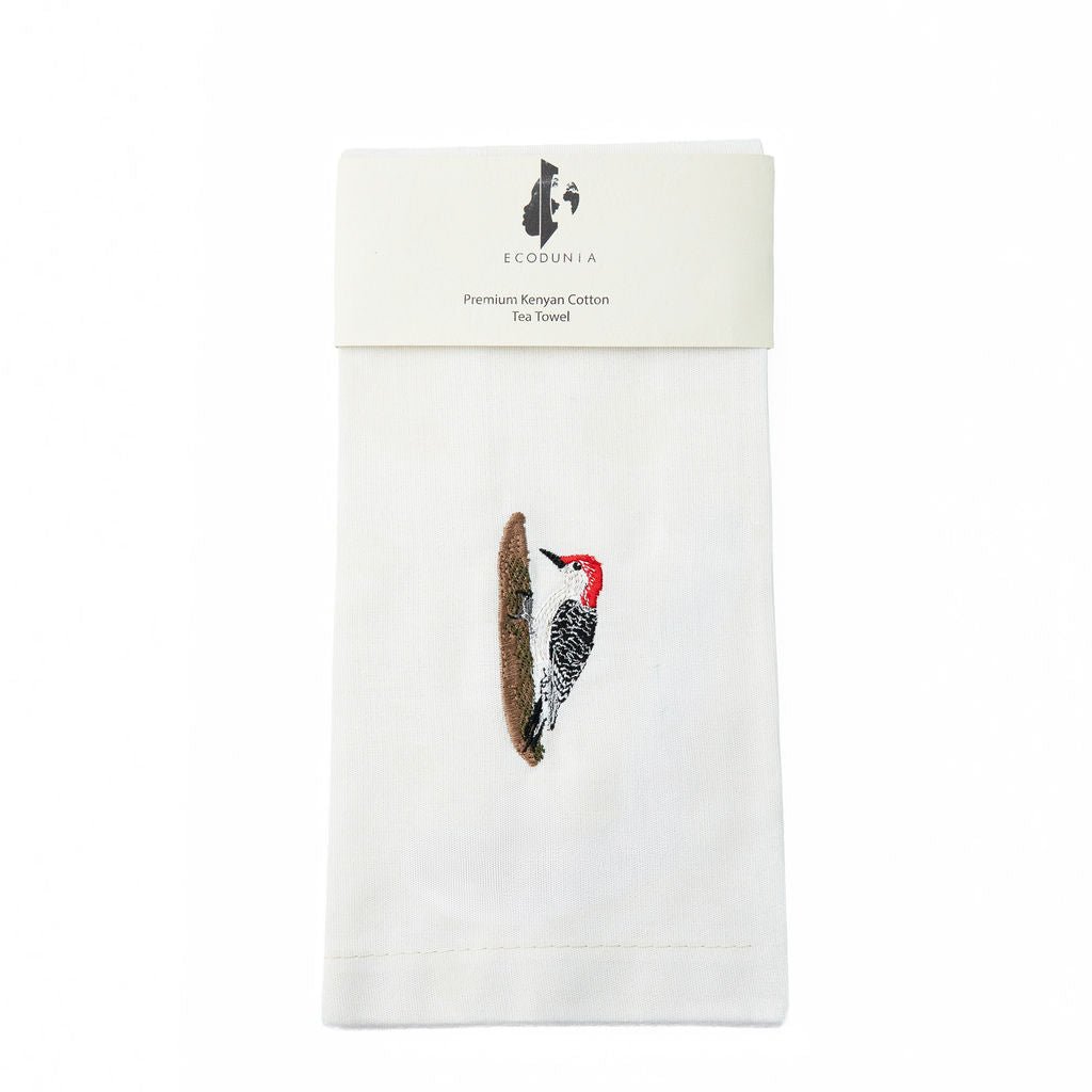 100% Cotton Tea Towels with Bird Embroidery - Kitchen Towels Kitchen Towels La Vie Bien 100% Cotton Tea Towels with Bird Embroidery - Kitchen Towels