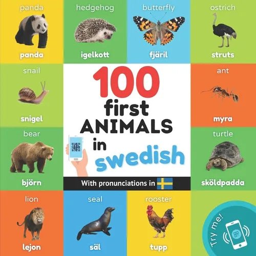 100 first animals in swedish: Bilingual picture book for kids: english / swedish with pronunciations - Paperback Books La Vie Bien 100 first animals in swedish: Bilingual picture book for kids: english / swedish with pronunciations - Paperback