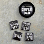 100% Pure Super Dad Glass Dome Paperweight | In a Gift Box by The Bullish Store