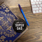100% Pure Super Dad Glass Dome Paperweight | In a Gift Box by The Bullish Store