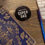 100% Pure Super Dad Glass Dome Paperweight | In a Gift Box by The Bullish Store