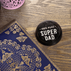 100% Pure Super Dad Glass Dome Paperweight | In a Gift Box by The Bullish Store
