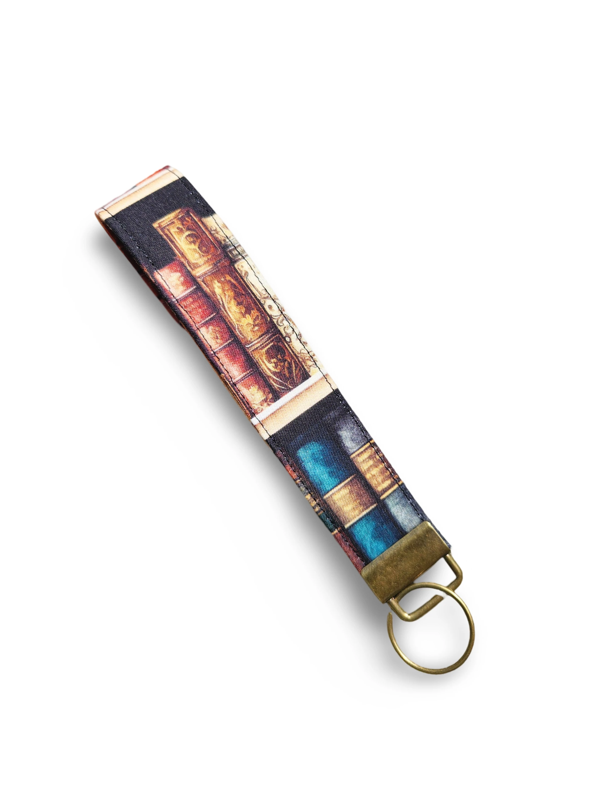 Books V2 Key Fob Wristlet Keychain by Hoosier Handkerchief Company
