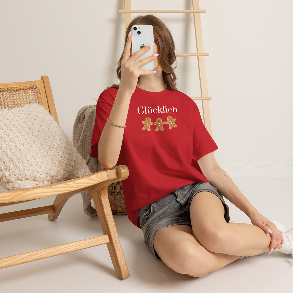 Glücklich German Gingerbread Buddies Christmas unisex Tee Shirt