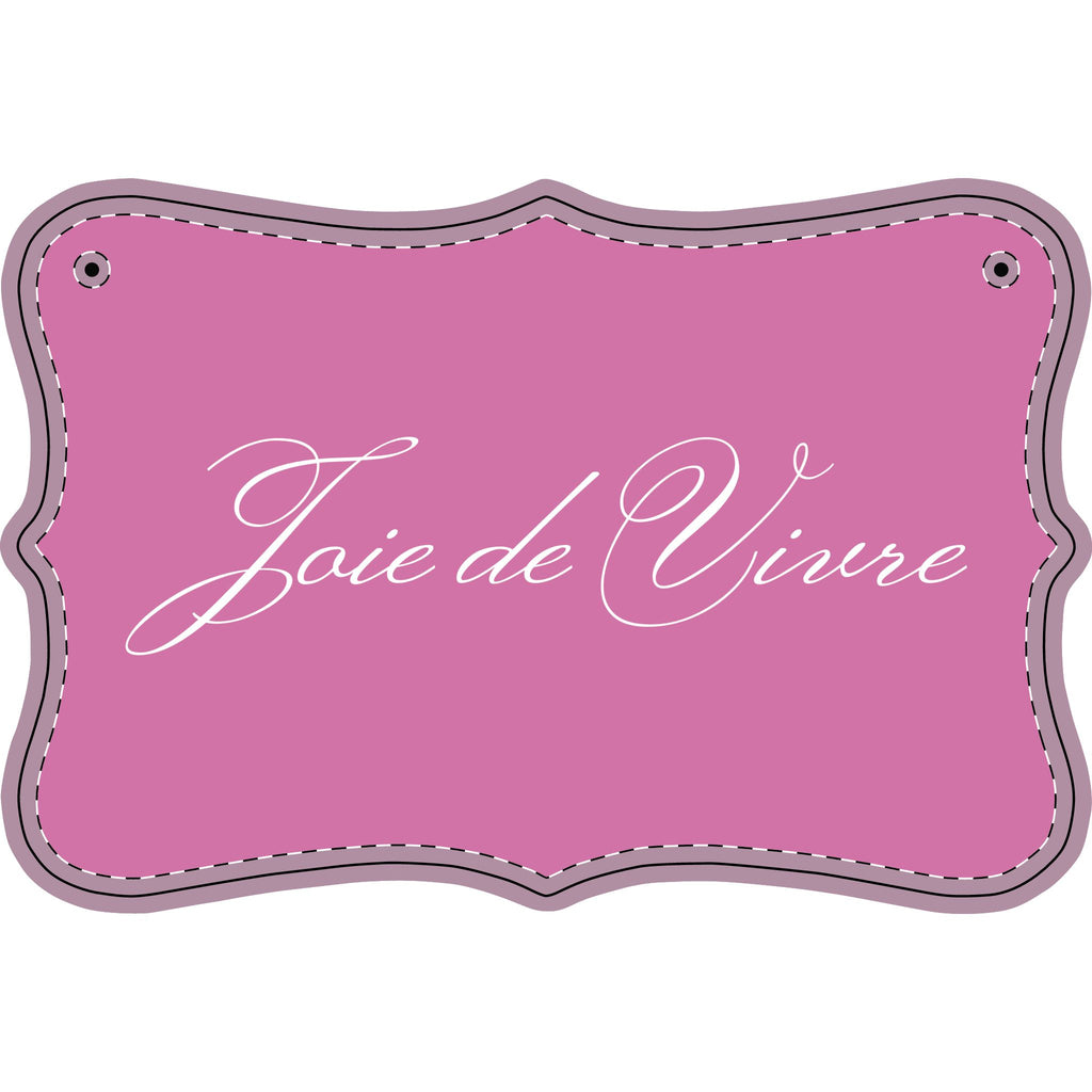Joie de Vivre Wood Panel Painting — Rustic Home Wall Decor Sign