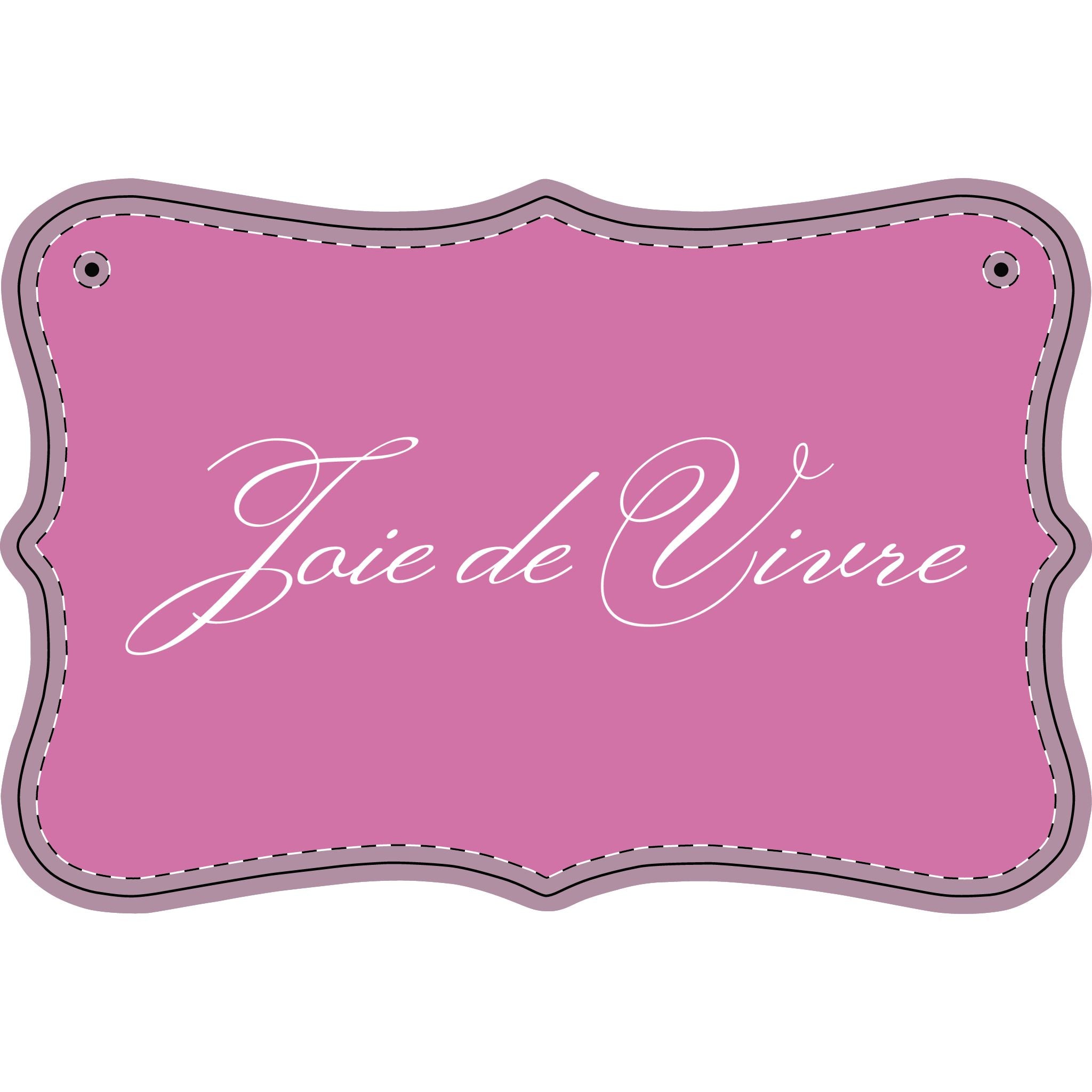 Joie de Vivre Wood Panel Painting — Rustic Home Wall Decor Sign