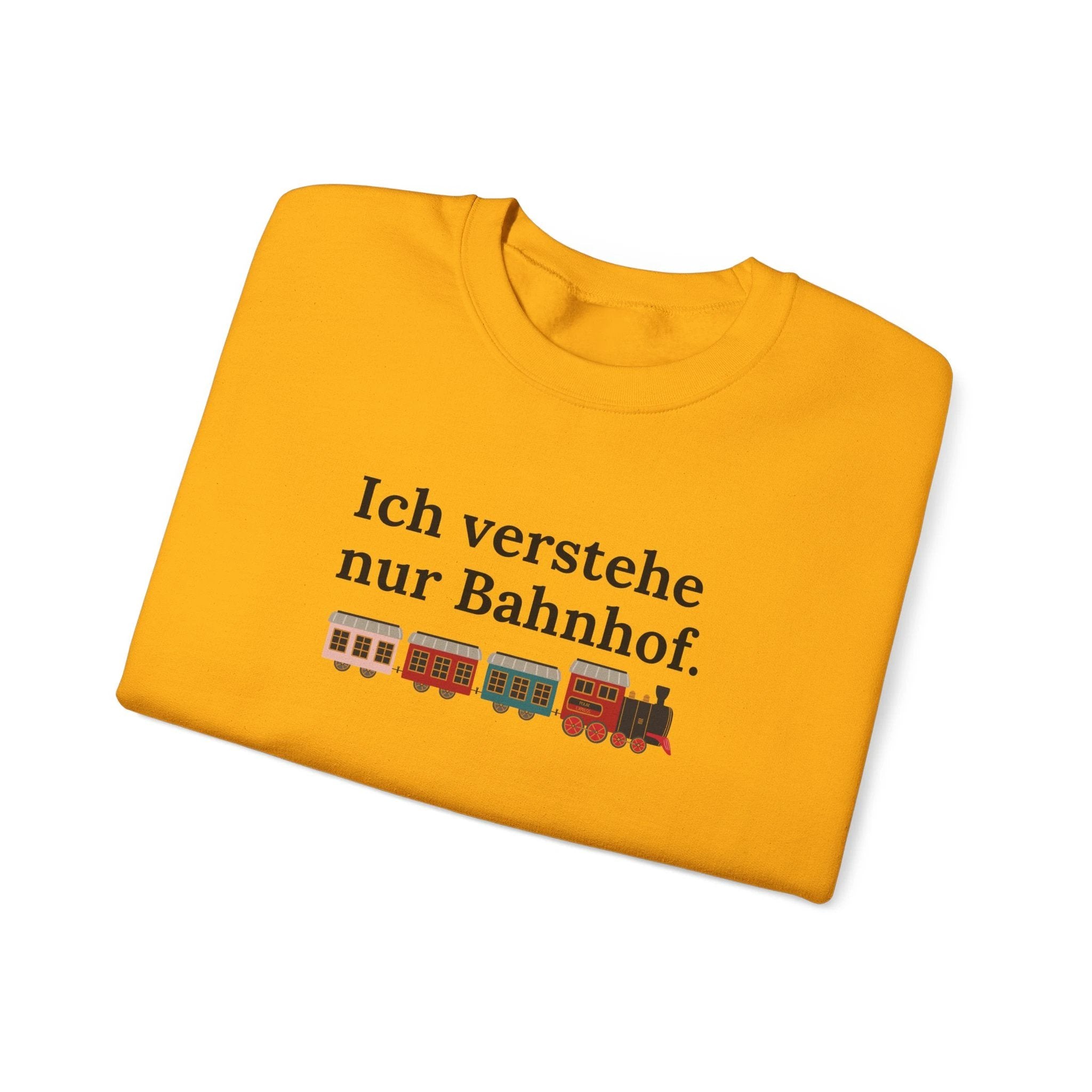 Ich verstehe nur Bahnhof Crewneck Sweatshirt, German Train Graphic by Printify