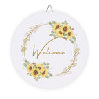 Wooden hanging Sunflower Welcome Sign by Printify