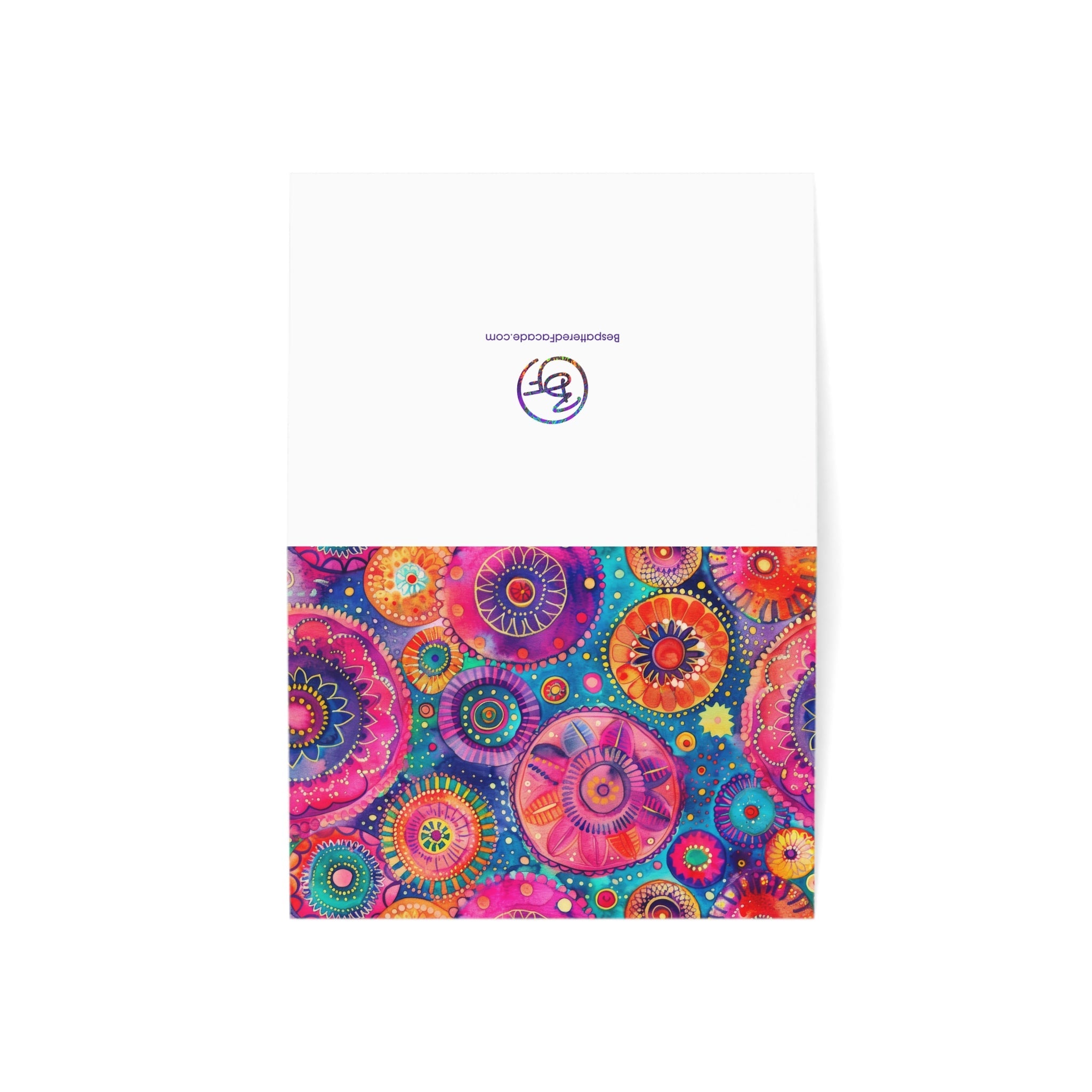 Bespattered Facade Colorful Circles Greeting Cards | Sets of 1, 10, 30, or 50