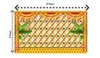 Traditional Indian Backdrop Banner for Diwali, Wedding, Housewarming - 5 x 8 Feet Fabric Backdrop (1015)