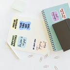 French Motivational Phrase Sticker Sheets | Pastel Quote Stickers