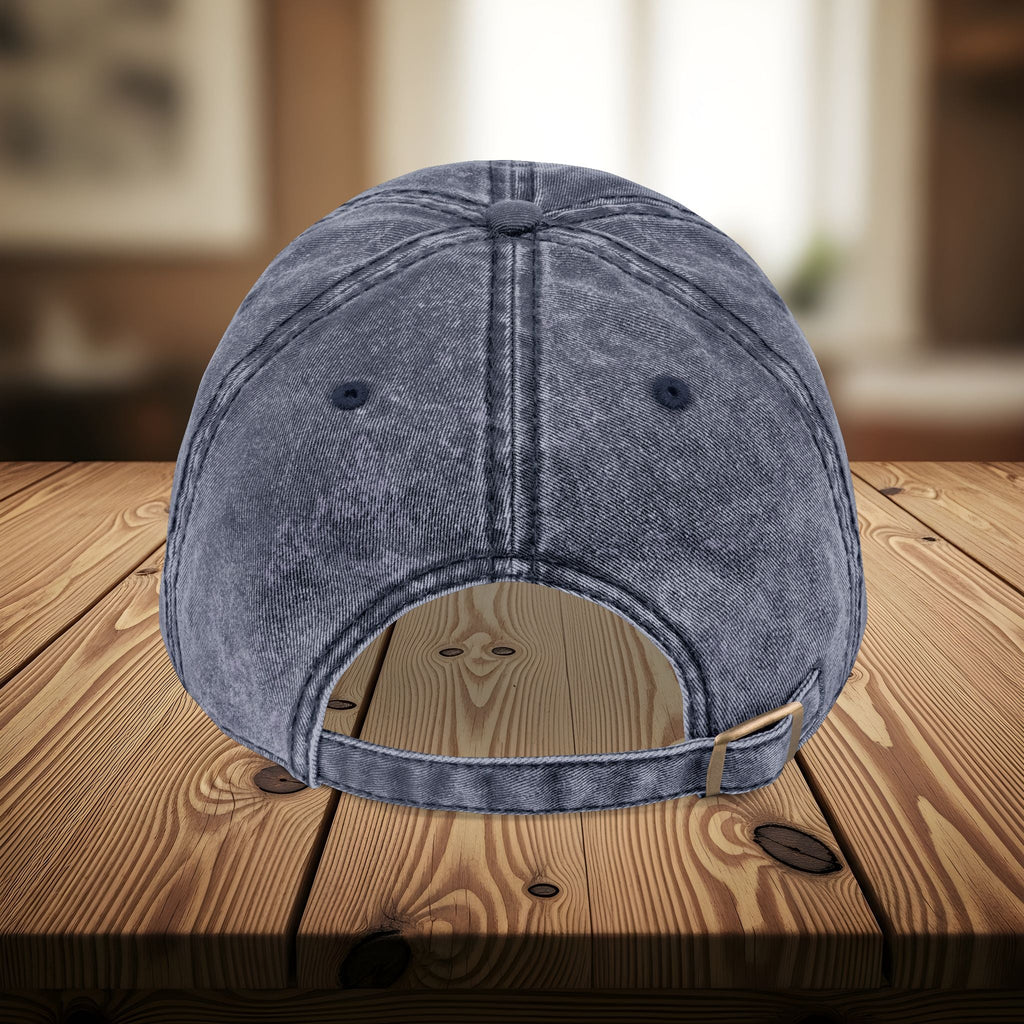 Bespattered Facade "My Tummy Hurts" Black Embroidered Vintage Cap