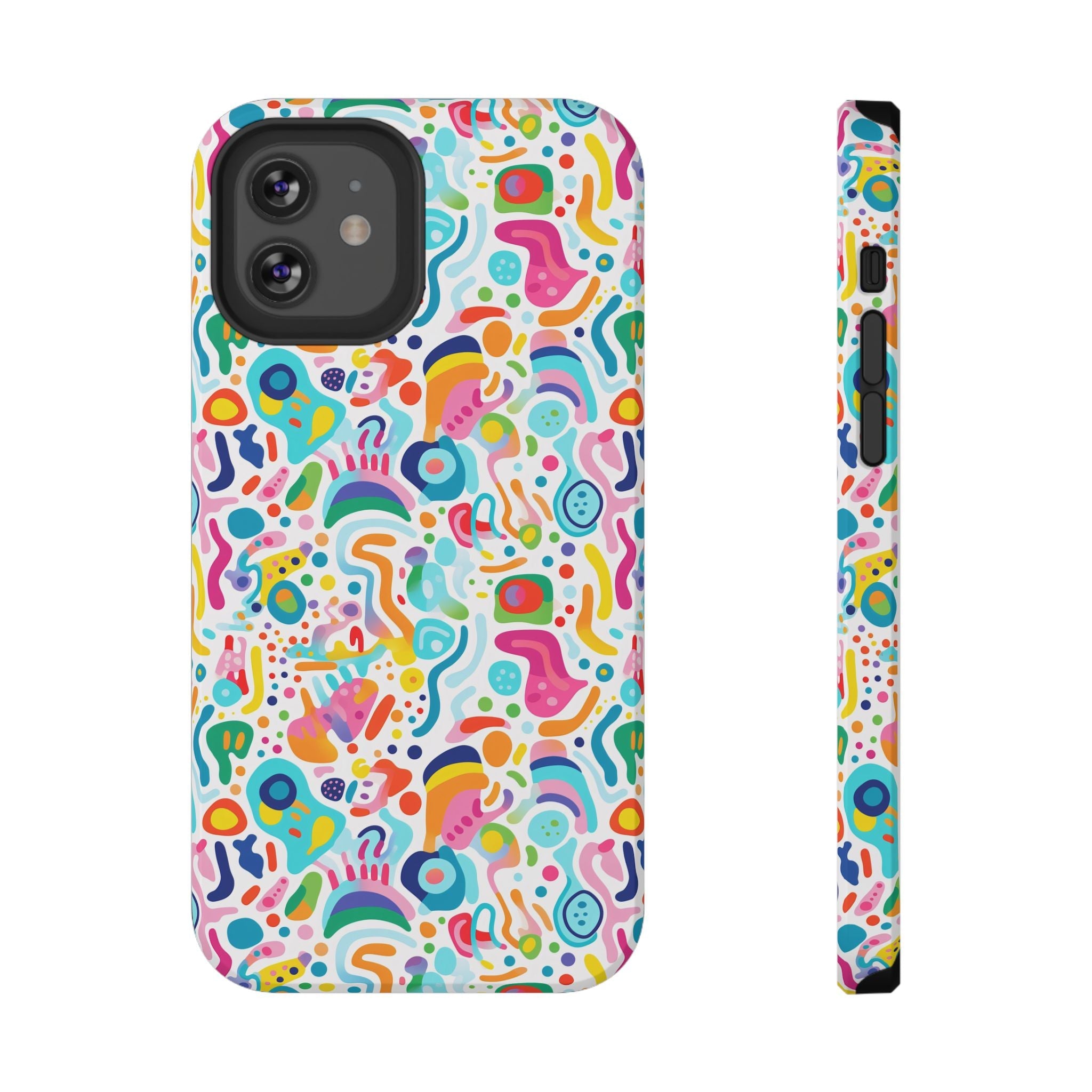 Bespattered Facade Rainbow Doodles Impact-Resistant Case