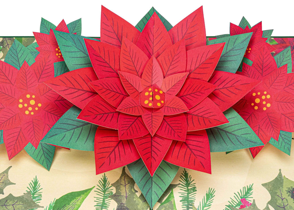 Poinsettia Pop Up Christmas Card by Paper Love