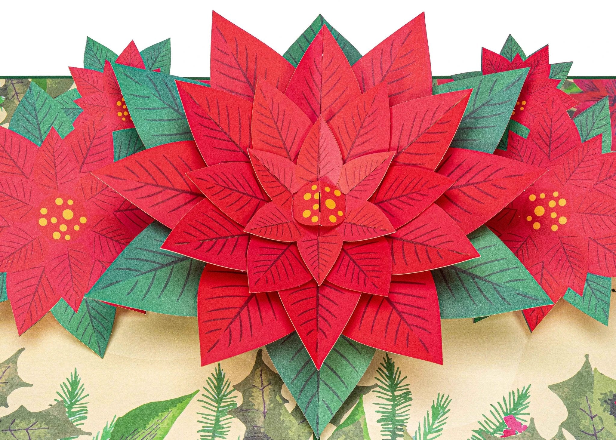 Poinsettia Pop Up Christmas Card by Paper Love