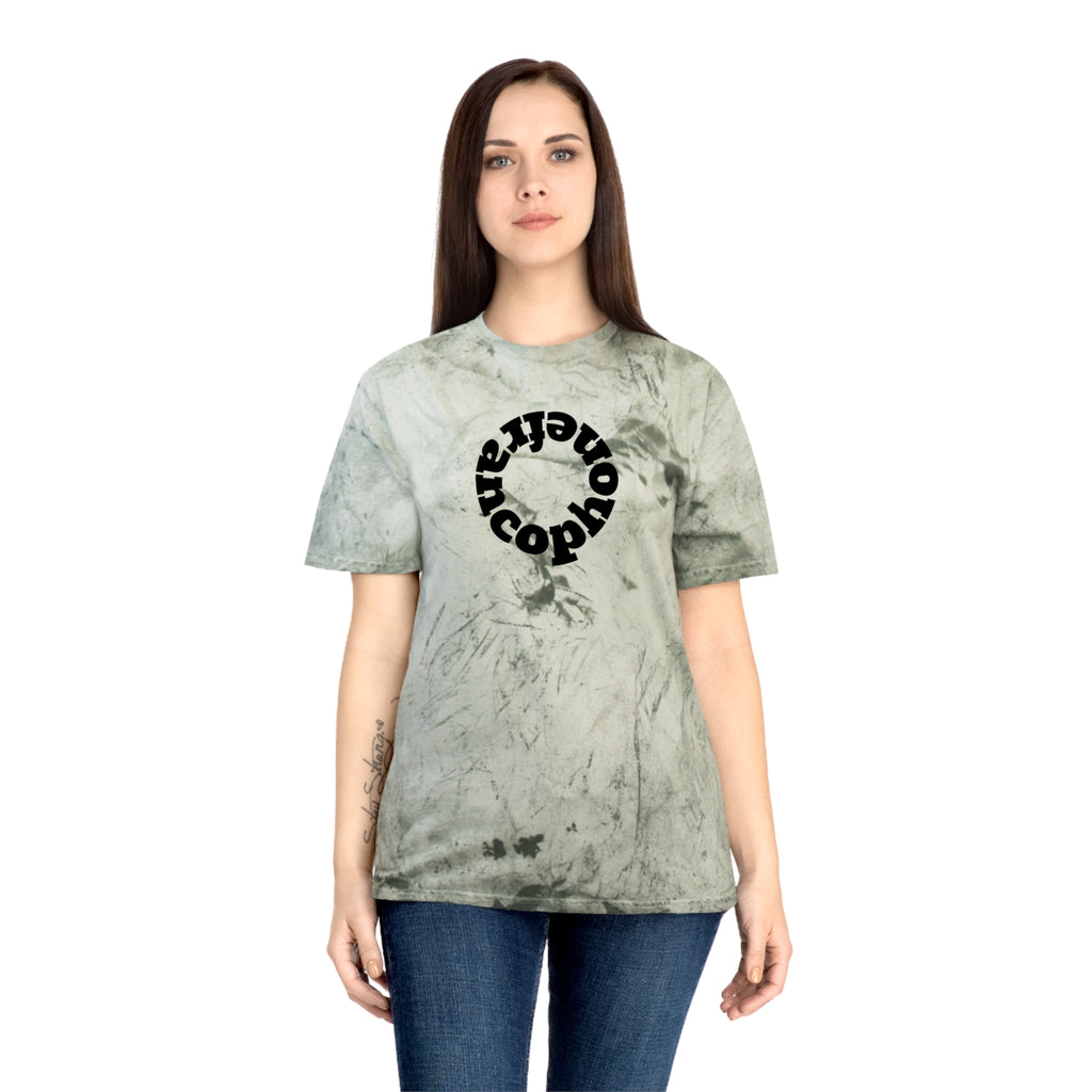 Francophone circular tye-dye tee shirt, retro unisex t-shirt for French language speakers