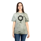 Francophone circular tye-dye tee shirt, retro unisex t-shirt for French language speakers