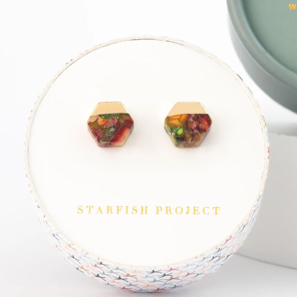 Sedona Sunrise Reds Stud Earrings